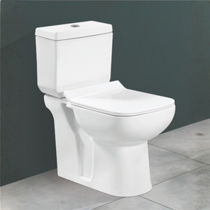 Ensemble WC JACK, deux pièces, cuvette allongée, chasse d'eau par gravité, design contemporain, écologique et facile à nettoyer, en céramique vitrifiée - Product Image 3