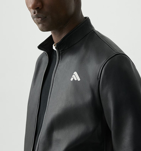 Chaquetas de cuero negro para hombre, chaquetas de cuero PU de alta calidad con textura suave, las mejores chaquetas de material para hombre - Product Image 4