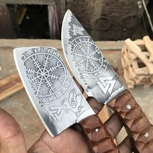 Juego de Cuchillos Vikingos Medievales. Juego de Cuchillos de Cocina Vikingos con Acero de Damasco, Cuchillo de Chef de Espiga Completa para Cortar y Deshuesar Carne - Product Image 6