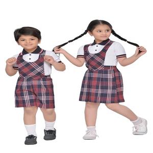 Printed Short Sleeve Knitted Tshirt Eco-Friendly Durable High Quality Sportswear Uniforms Suspender Shorts <b>Skirt</b> for Children - Product Image 1