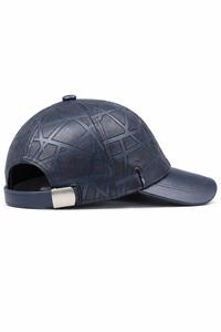 Fashion Geometric Embossed Leather Baseball Cap Unisex Adult Casual Four Season 58-60CM - Product Image 2