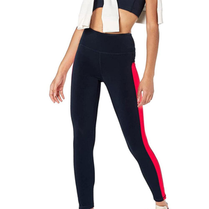 กางเกงเลกกิ้งถักสีพื้นเอวสูงแบบเต็มตัวสำหรับผู้หญิง - Product Image 1