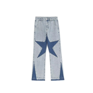 Jeans de Mezclilla para Hombre Hechos a Medida, Corte Regular, Algodón Grueso, Estilo Urbano Cómodo, Venta al Por Mayor de Fábrica - Product Image 2