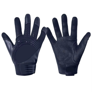 High Quality Leather Baseball Batting Gloves <b>Hook</b> & Loop Closure Durable Excellent Grip Custom Adults Premium Gloves OEM ODM - Product Image 1