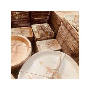 Venta al por Mayor de Tazones Redondos Desechables de Hoja de Palma de Areca, Ecológicos, Estilo Vintage, para Fiestas, Bandeja de Alta Calidad Vietchoice V - Product Image 1