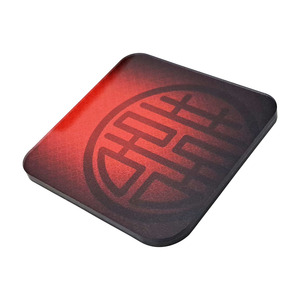 Imán Acrílico Personalizado con Doble Símbolo de Felicidad, Cuadrado Rojo, Estilo Boda, Adhesivo Magnético, Regalo - Product Image 3