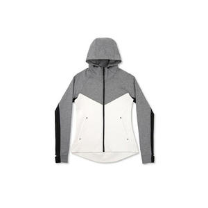 Men's Hooded Full Sleeve Sweatshirt <b>White</b> Gray Solid Color Casual Fleece Regular Fit Autumn Wear - Product Image 4