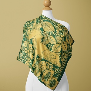 ผ้าพันคอผ้าซาตินผสมคอตตอนโพลีเอสเตอร์  รับผลิตผ้าพันคอแบบกำหนดเองได้ในปริมาณน้อย  ผ้าพันคอพิมพ์ลายดิจิตอลหรือสกรีน  ผ้าพันคอผ้าไหมขายส่ง - Product Image 3