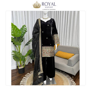 Distribuidor Mayorista que Vende Ropa Pakistaní de Excelente Calidad, Nuevo Traje Salwar de Diseñador con Bordado de Terciopelo para Mujer - Product Image 6