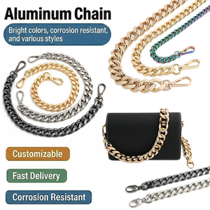 Catene in alluminio per borse, gioielli e accessori moda, lunghezze personalizzabili, fai da te per borse e accessori - Product Image 1