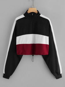 Sweat-shirts en molleton de coton pour femmes, de haute qualité, coupe courte, impression personnalisée sur le devant, tissus doux, pour les détaillants de vêtements professionnels - Product Image 6