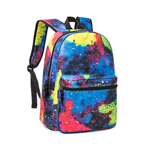Mochila deportiva informal de poliéster con estampado de sublimación Galaxy, mochila ligera para viajes escolares con amplios compartimentos de almacenamiento - Product Image 6