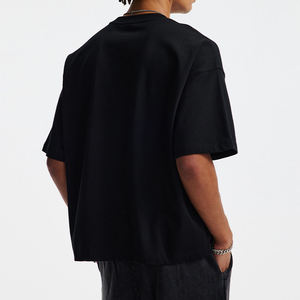 Ventes en gros de haute qualité, fabricants de logos personnalisés, t-shirts à manches courtes, col rond, coupe ajustée, tendance, streetwear, 100% coton - Product Image 4