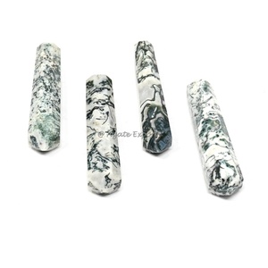 Venta al por mayor hecho a mano Piedra del Sol doble punto terminado sodalita ágata cuarzo lápiz curativo cristales pulido a mano venta - Product Image 3