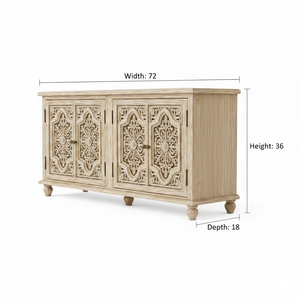 Excellent Quality Minimalist Wooden <b>Sideboard</b> Cabinet with Large Storage Capacity for Dining Room Available At Best Price - Product Image 4