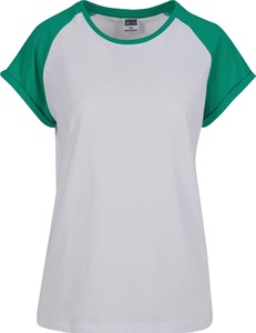 T-shirt imprimé en coton écologique pour femmes Style décontracté O Neck Manches courtes Anti-Pilling Logo Broderie Contraste Décharge - Product Image 4