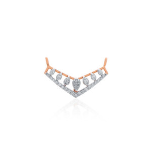 Ensemble de pendentifs Mangalsutra en or de luxe, tendance, avec diamant naturel taille poire, bijoux pour femmes - Product Image 1