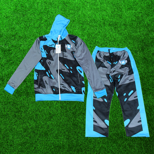 Custom Summer Windproof Reversible Tracksuit for Men Full-Zip Hoodie Jogger Pants <b>Two</b>-<b>Piece</b> Sportswear <b>Set</b> Sublimated Print 100% - Product Image 1