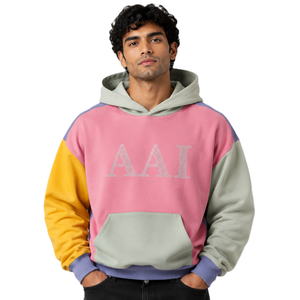 Sudaderas con Capucha Multicolores de Alta Calidad Premium, Logotipo Personalizado, Moda Masculina, Transpirables, 350 GSM, Algodón, Bloques de Color - Product Image 1