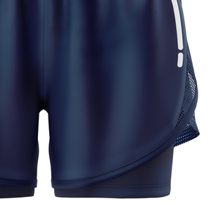Mens Breathable Quick Dry <b>Running</b> <b>Shorts</b> Mid Waist Elastic Waist Athletic Training <b>with</b> Mesh Layer and Compression <b>Liner</b> - Product Image 5