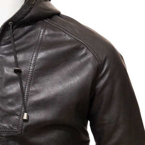 แจ็คเก็ตหนังแท้สไตล์ไฮสตรีทสำหรับผู้ชายปี 2026 แฟชั่นใหม่ ดีไซน์ซิปแบบลำลอง สำหรับฤดูใบไม้ร่วงและฤดูหนาว มีบริการ OEM - Product Image 4