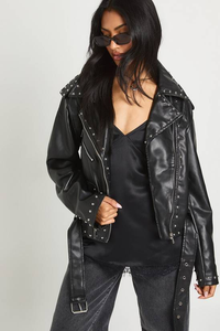 Chaqueta de Motociclista Personalizada para Mujer, 100% Algodón, Tejida, con Cierre, Impermeable, Bordada, Transpirable, Estilo Holgado - Product Image 4