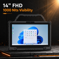 Tablet PC Industrial Resistente de 14 Pulgadas con Windows, Procesador Ultra 5/7, 16/32 GB de RAM, Puerto RS232 de 1000 Nits para Despliegue en Campo Difícil