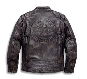 <b>Mens</b> Distressed <b>Leather</b> Motorcycle <b>Jacket</b> Convertible Casual Biker <b>Jacket</b> Harley Dauntless Convertible <b>Leather</b> <b>Jacket</b> - Product Image 2