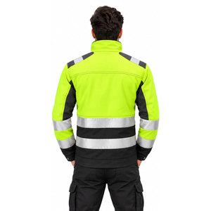 Chaqueta de Seguridad Reflectante de Alta Visibilidad para Hombre, Chaqueta de Trabajo de Forro Polar 2 en 1, Ropa de Trabajo de Invierno con Certificación CE - Product Image 3