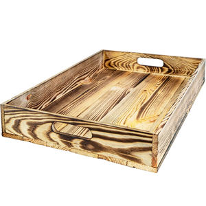 Bandeja de Madera Rústica Hecha a Mano, Diseño Rectangular, Acabado Natural, para Restaurante, Hotel, Hogar, Oficina, Decoración, Ramadán, Venta al por Mayor - Product Image 5