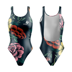 Custom Printed Designs OEM ODM Eco Friendly Breathable Anti Bacterial Windproof Scoop Neck 1 Piece Front Seamless Beachwear <b>Set</b> - Product Image 1