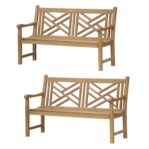 Wooden <b>2</b> <b>Seater</b> Patio <b>Bench</b> Traditional Design Durable Outdoor Furniture Cross Back <b>Garden</b> <b>Bench</b> - Product Image 1