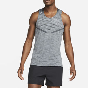 Men's <b>Red</b> Solid Crew Neck Quick Dry Breathable Polyester/Cotton Casual Plus Size Summer <b>Tank</b> <b>Top</b> - Product Image 1