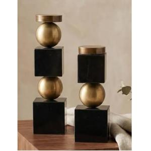 Porte-bougie moderne pour mariage et Noël, support en métal fait main personnalisable pour décoration intérieure, bougeoir votif - Product Image 5