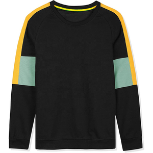 เสื้อสเวตเชิ้ตผู้ชายผ้าฟลีซลายทางหลากสี แขนยาว คอกลม สวมใส่สบาย เหมาะสำหรับฤดูหนาว ผลิตจากผ้า 100% - Product Image 1