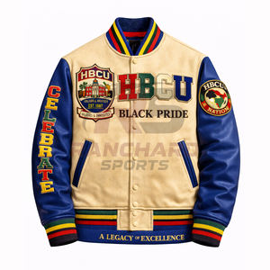 Chaqueta ligera para hombre estilo HBCU, cómoda y personalizada, chaqueta universitaria, chaqueta de colegio, chaqueta varsity hecha a medida. - Product Image 1