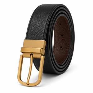 Ceinture décontractée pour homme en cuir PU, boucle à ardillon en alliage, ceinture réglable tendance, largeur 3 cm, longueur 110 cm - Product Image 3