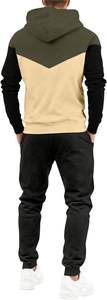 Conjunto Deportivo de Otoño para Hombre, Estilo Hip Hop, 2 Piezas, Sudadera con Capucha y Pantalones Deportivos, 100% Algodón, Secado Rápido, Diseño con Bloques de Color - Product Image 3