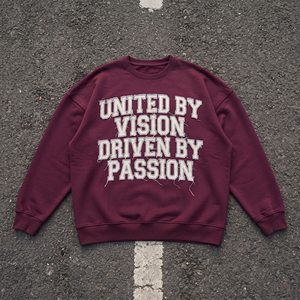 Sweat-shirt d'hiver surdimensionné à col rond en polaire polyester/coton pour homme, coupe ample, 500 GSM - Product Image 1