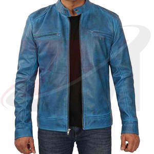 Veste en cuir pour homme de haute qualité avec impression de logo personnalisée en gros, imperméable, pour usage extérieur, veste en cuir d'hiver pour homme - Product Image 2