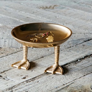 Bandeja de Lujo Dorada para Adornos de Animales – Soporte Decorativo para Joyas con Patas de Pato, Corona de Rana y Perro, para Decoración del Hogar y Regalos - Product Image 2