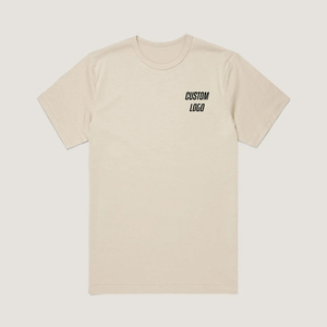 เสื้อยืดคอกลมโอเวอร์ไซส์ผ้าคอตตอนถักน้ำหนักมาก 100% สำหรับผู้ชาย ระบายอากาศได้ดี ขายส่งแบบใหม่ - Product Image 4