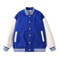 Veste de baseball de haute qualité avec broderie en chenille, col montant, style universitaire pour hommes
