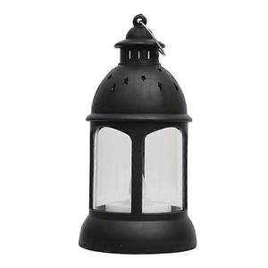 Lavender Metal <b>Lantern</b> With Floral Cutouts And Glass Panels For Home Decoration - Product Image 2