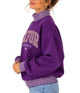Sudadera Oversize de Cuello Alto para Mujer al por Mayor, Personalizada con Bordado, de Algodón y Felpa, Estilo Casual Urbano - Product Image 2