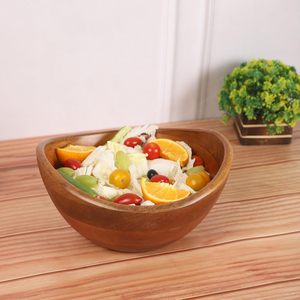 Juego de Tazones para Ensalada de Madera Hechos a Mano, Ecológicos y Duraderos, con Cucharas para Servir, Diseño Minimalista, para Fiestas, Madera sin Recubrimiento, Artesanía Única - Product Image 4