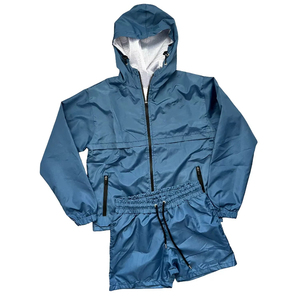 <b>Wind</b> <b>Breaker</b> Sets Windproof Men Polyester Nylon Windbreaker Short Tracksuit Zipper Jackets and Shorts Two Piece Set - Product Image 2