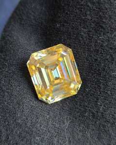 โมอิสซาไนต์สีเหลืองทรงแอสเชอร์ 16.50 กะรัต สำหรับทำเครื่องประดับและสินค้าอื่นๆ - Product Image 2