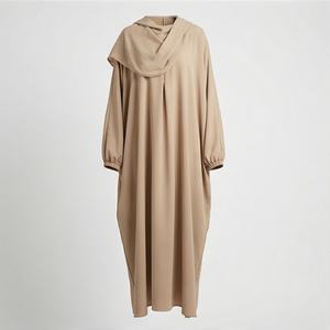 2025 OEM Kimono Abaya pour femmes musulmanes, en tissu polyester épais, doux et très extensible, col en V, manches longues, pour fêtes, Ramadan, mariages - Product Image 1