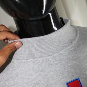 Mock Neck Sweatshirt RED <b>Applique</b> Embroidery wide neck Sweatshirt URBAN PRODUCTIONS - Product Image 6